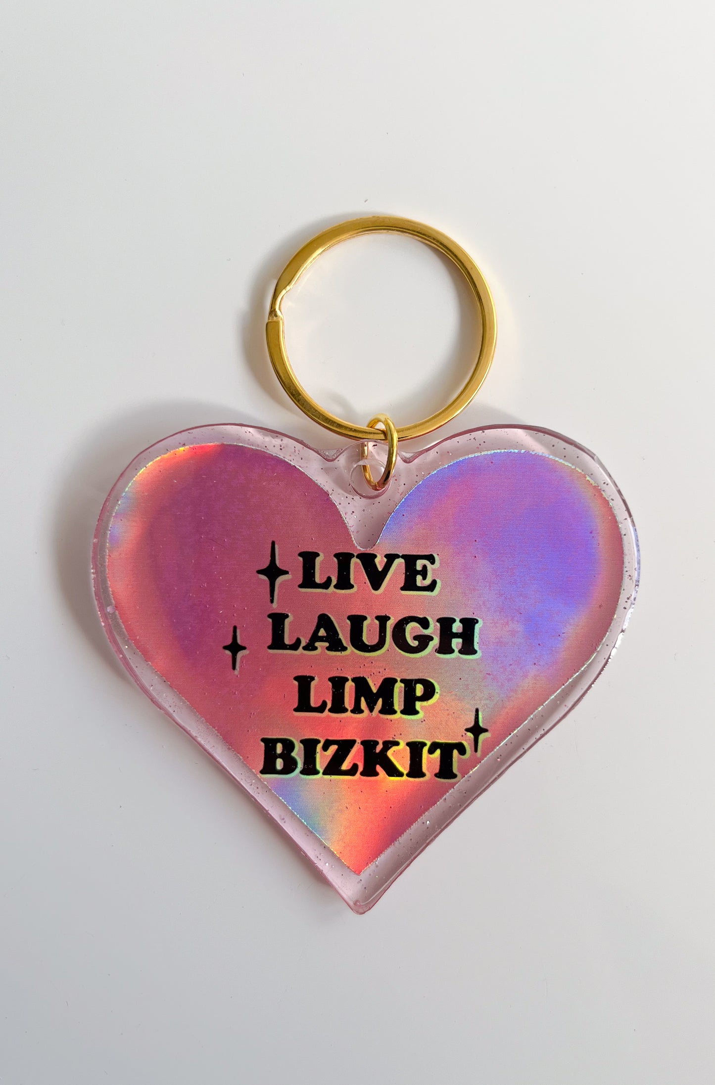 Live, Laugh, Limp Bizkit- Jumbo heart keychain