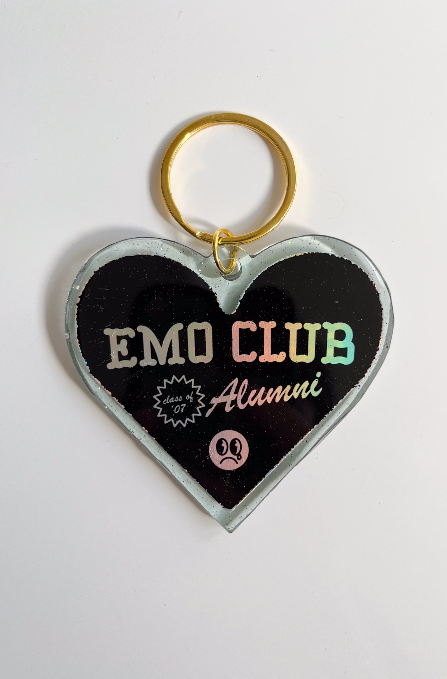 Emo Club Alumni Holographic - Jumbo Heart Keychain