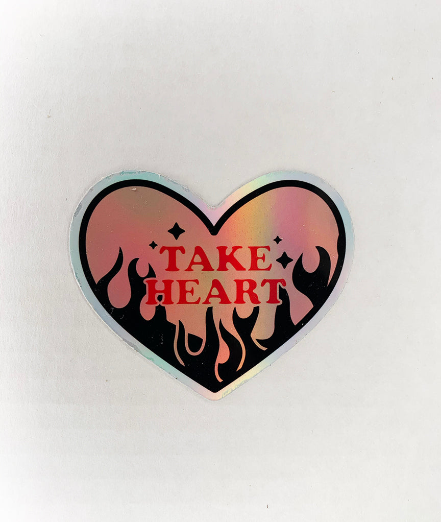 Take Heart sticker