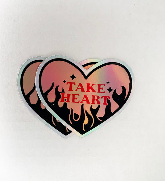 Take Heart sticker